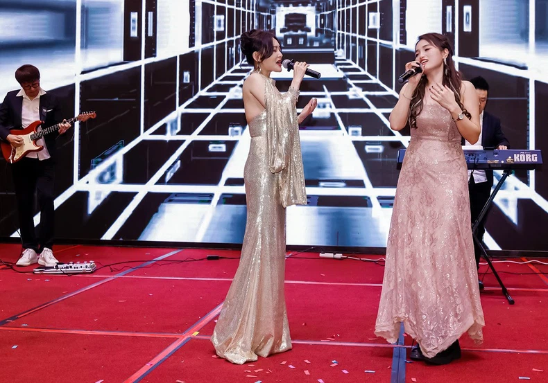 Singing at the Annual Party Singing at the Annual Party