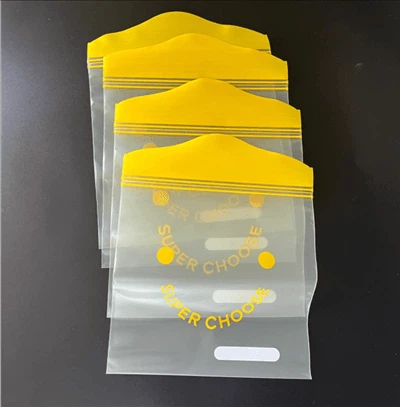 Borse con cerniera in plastica personalizzate con logo